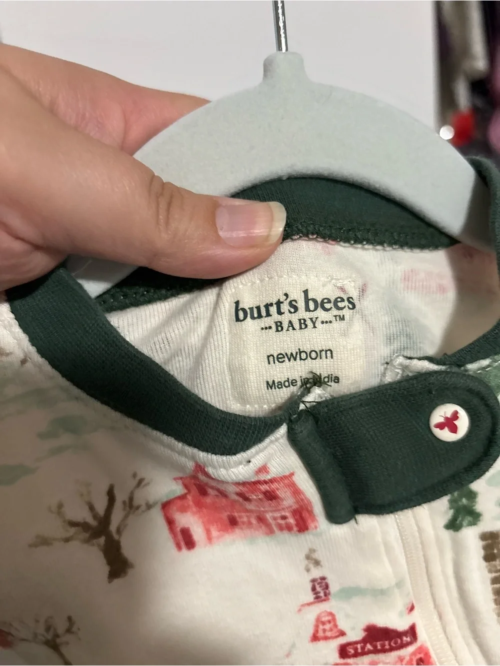 Burt’s Bees baby Christmas pajama newborn baby holiday
